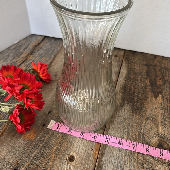 Vintage HOOSIER Clear Glass Vase 10" Tall - Picture 8 of 9